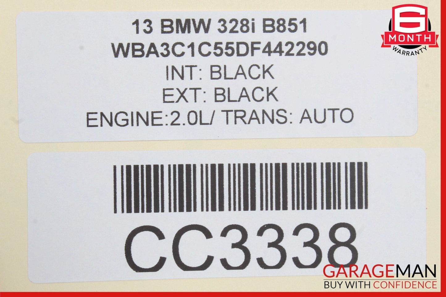 12-18 BMW F30 328i 335i Fender Front Left Driver Side 41009621597 OEM