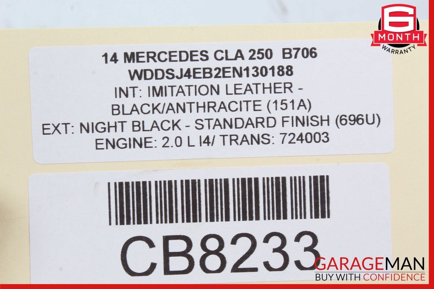 14-18 Mercedes W117 CLA250 Rear Left Door Window Regulator Motor Unit