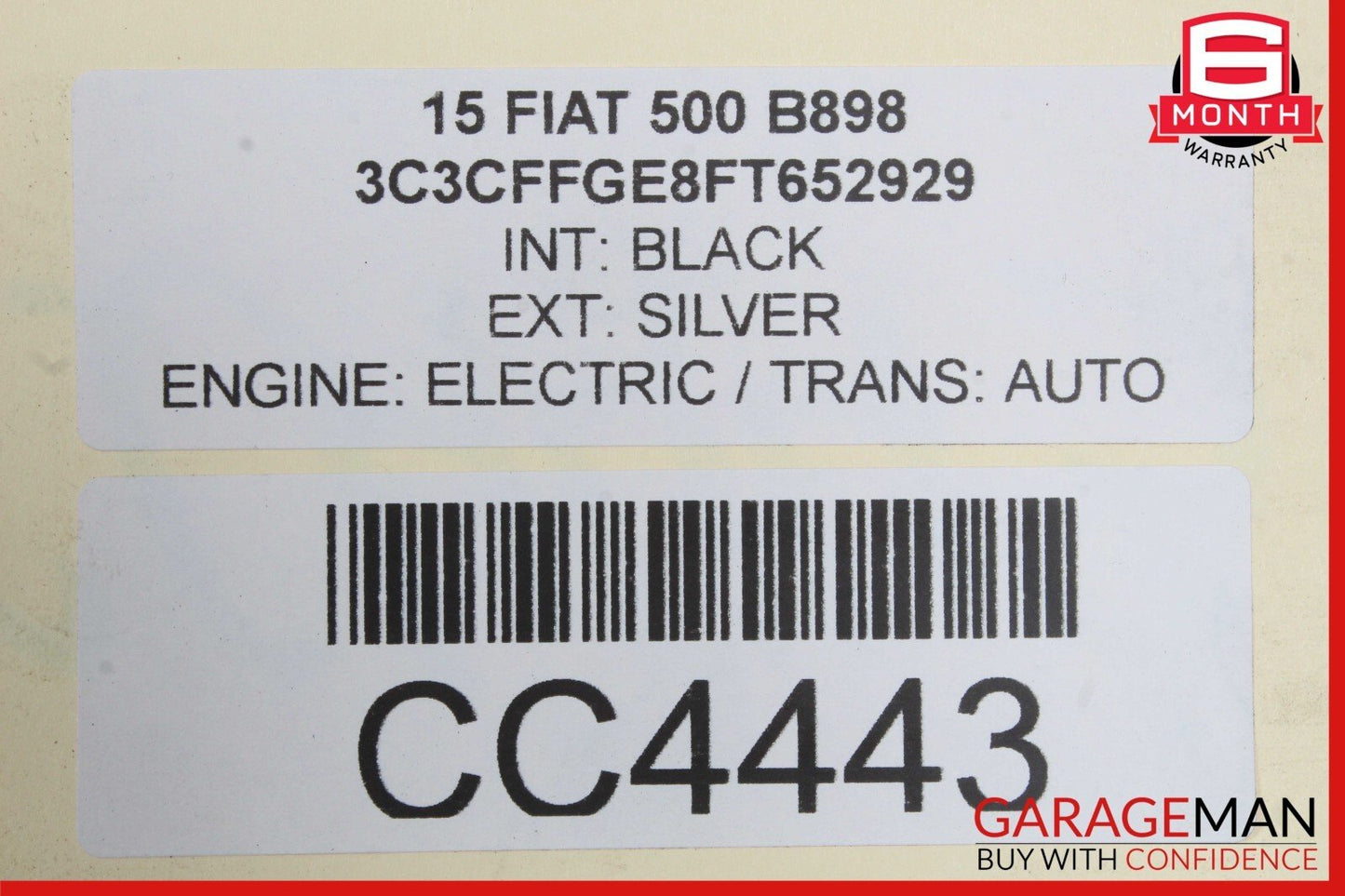 12-19 Fiat 500 Front Bumper Reinforcement Impact Bar Rebar Beam OEM