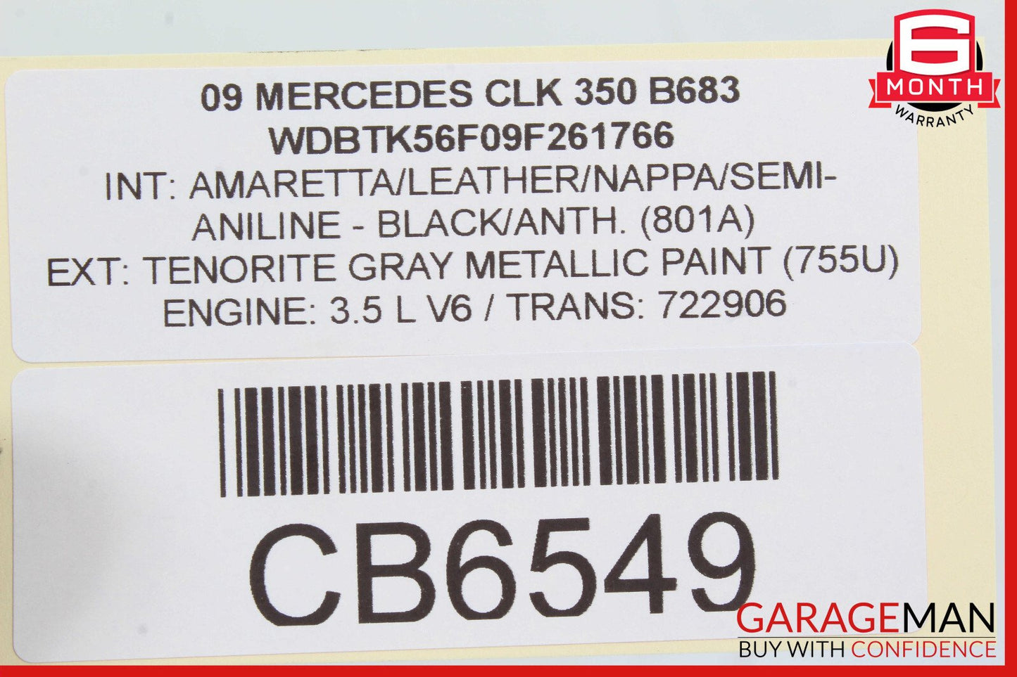 03-12 Mercedes R230 SL500 CLK500 Front Right Side Window Regulator Motor Unit