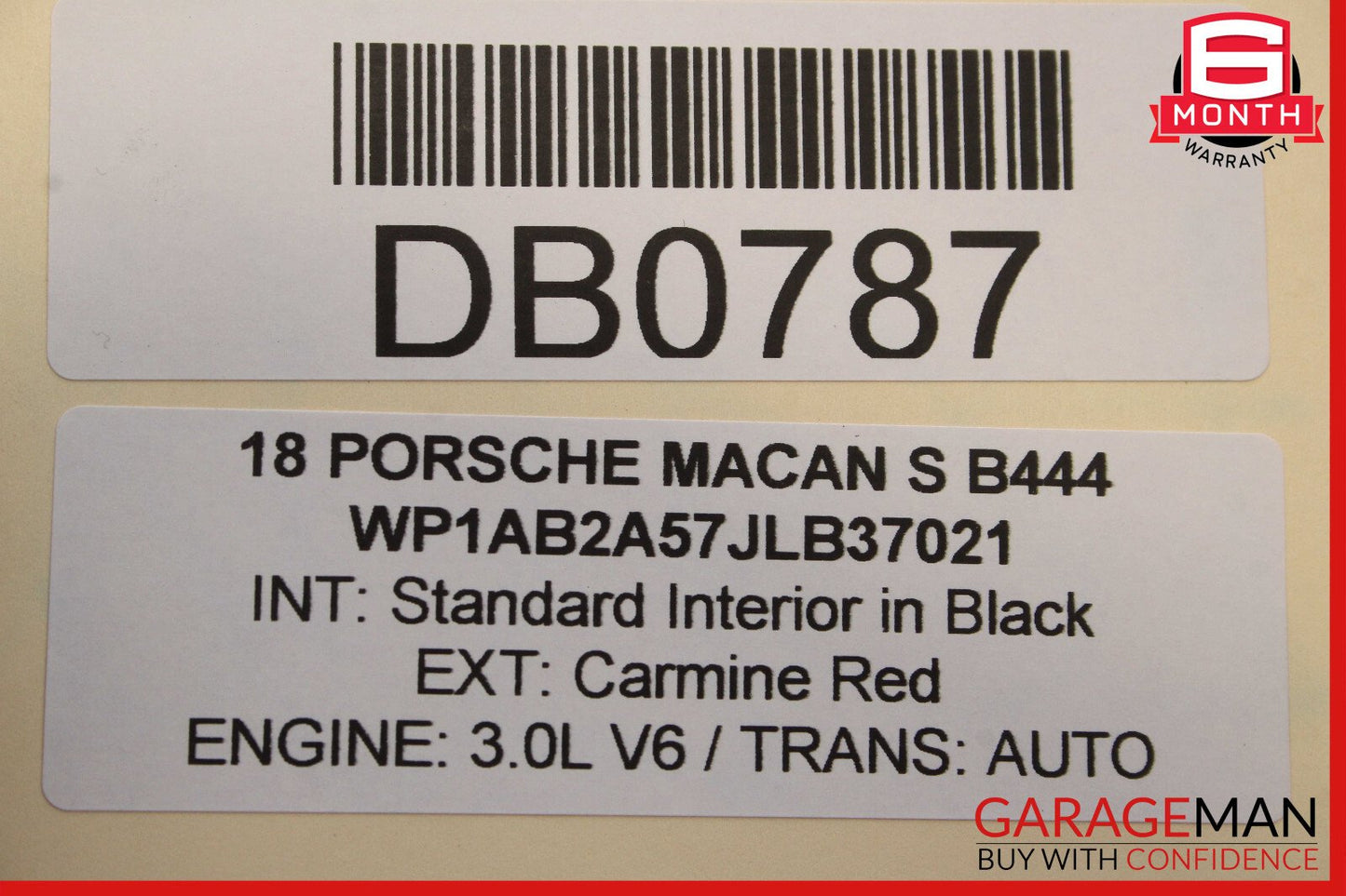 15-23 Porsche Macan S Rear Left Driver Side Interior Door Panel OEM