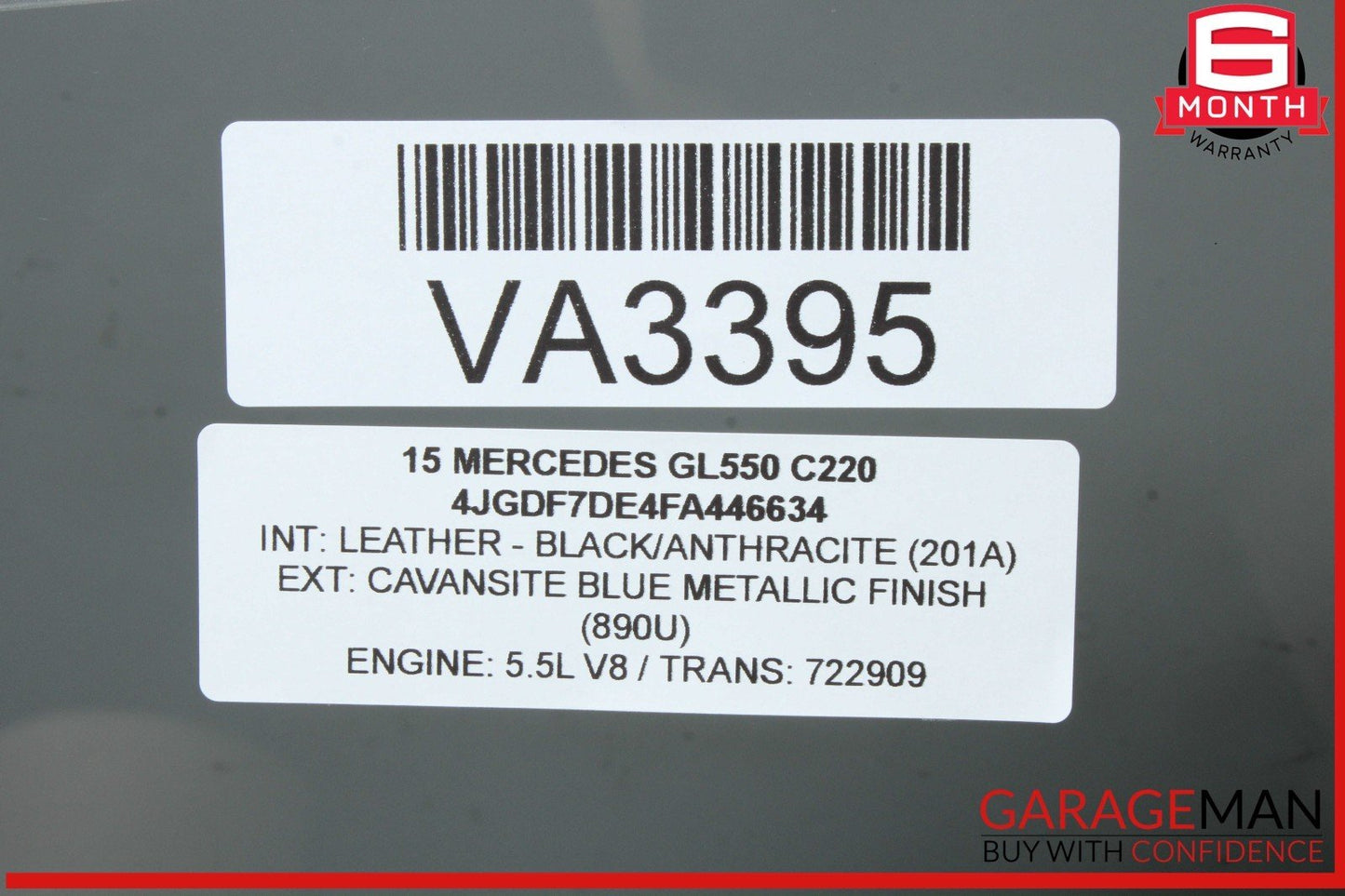 13-19 Mercedes X166 GL550 GLS550 Rear Right Side Window Glass 1667352610 OEM