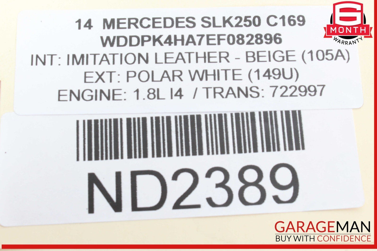 12-20 Mercedes R172 SLK250 SLC43 AMG Rear Right Passenger Side Brake Caliper OEM
