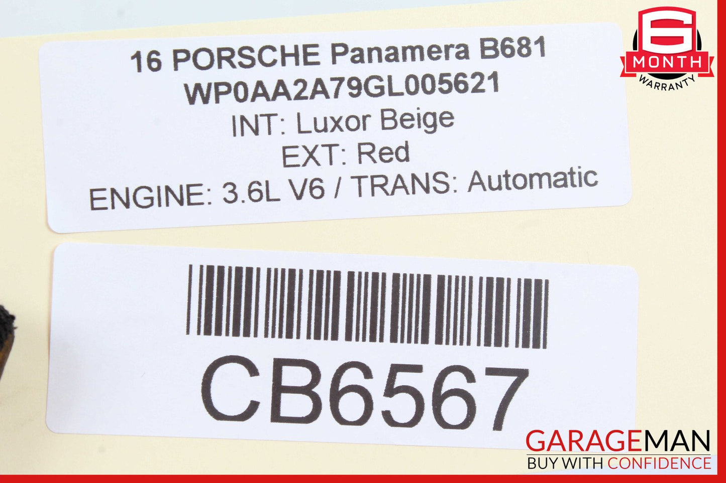 10-16 Porsche Panamera 970 Rear Right Door Window Regulator Motor OEM