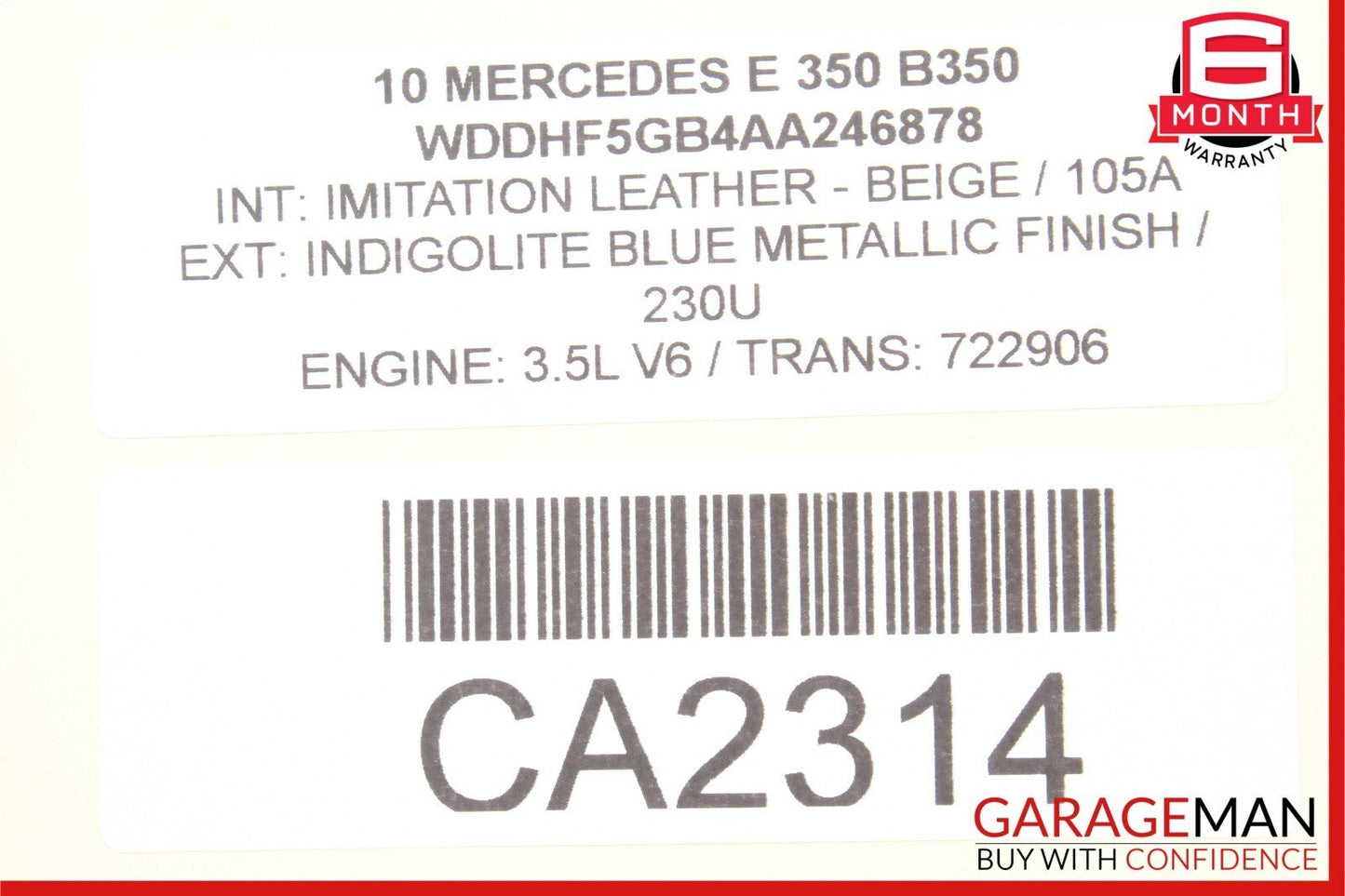 10-18 Mercedes W212 E350 CLS550 Front Right Side Seat Airbag Air Bag OEM