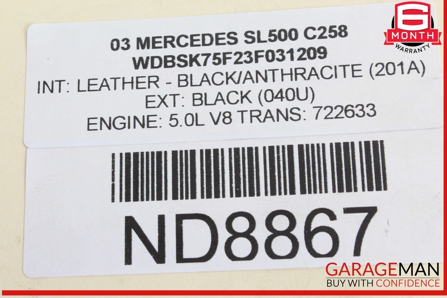 03-06 Mercedes R230 SL500 SL55 AMG Power Steering Rack And Pinion 2304600800 OEM