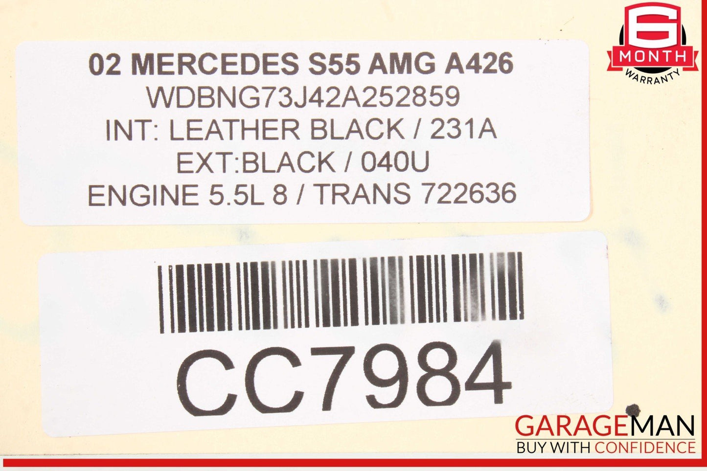 00-06 Mercedes W220 S55 AMG RWD Power Steering Gear Rack & Pinion Assembly OEM