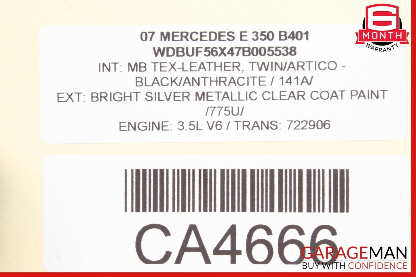 03-09 Mercedes W211 E350 E63 Rear Left Door Lock Latch Actuator Keyless Go OEM