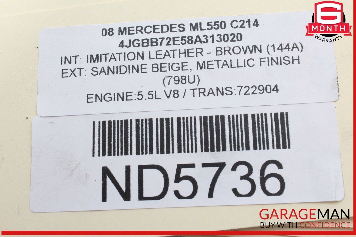 06-12 Mercedes W164 ML550 GL450 Front Right Side Driveshaft CV Axle Shaft OEM
