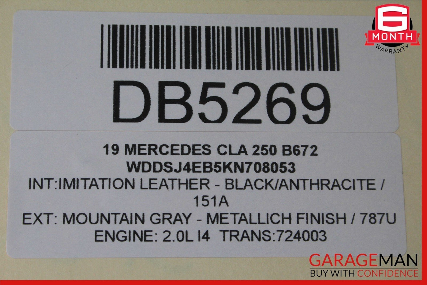 14-19 Mercedes W117 CLA250 Front Left Interior Door Panel Cover Trim Assy Black