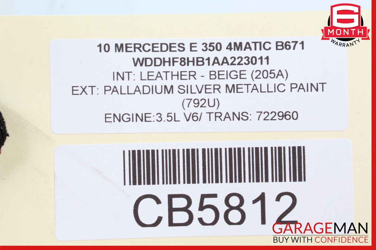 08-17 Mercedes W212 E350 C300 4Matic AWD Rear Right Spindle Knuckle Hub Bearing