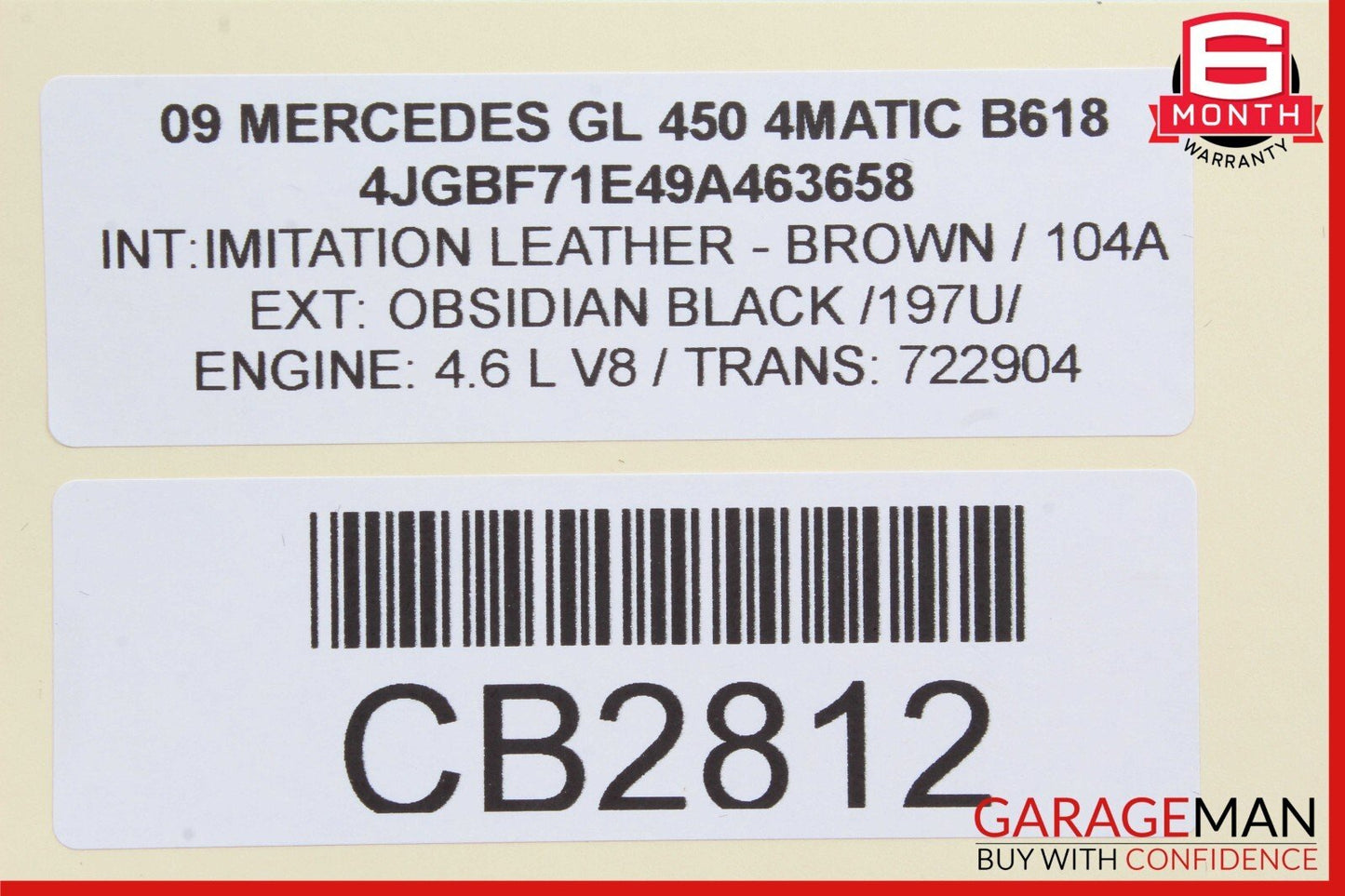 06-11 Mercedes GL450 ML450 Dash Glovebox Storage Tray Compartment Brown
