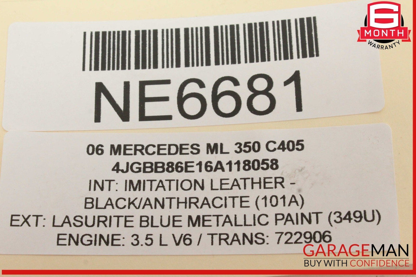 06-11 Mercedes W164 ML350 ML450 GL450 Rear AC Heater Climate Control Switch OEM