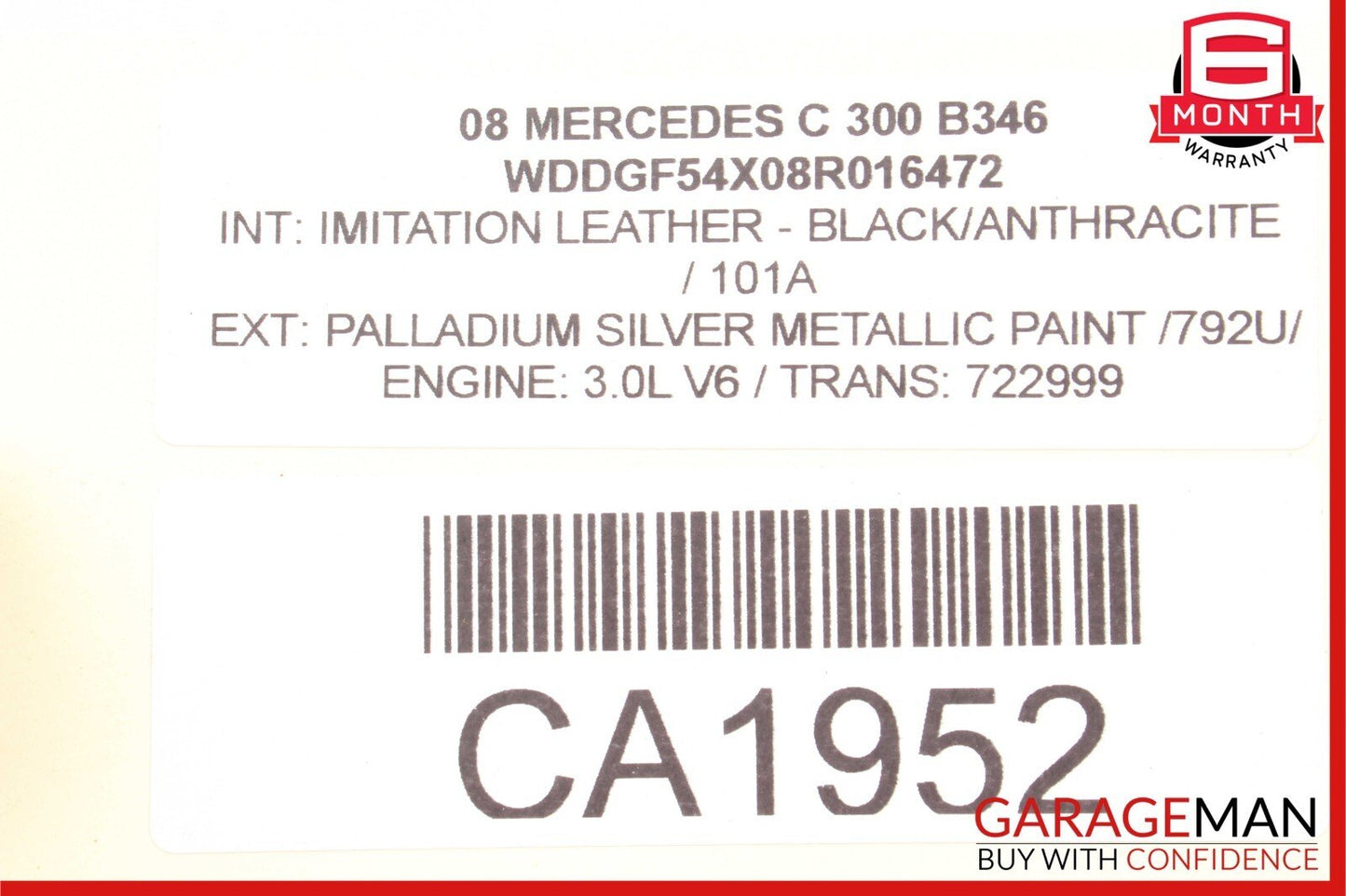 08-14 Mercedes W204 C300 C350 Rear Left Driver Side Door Lock Latch Actuator OEM