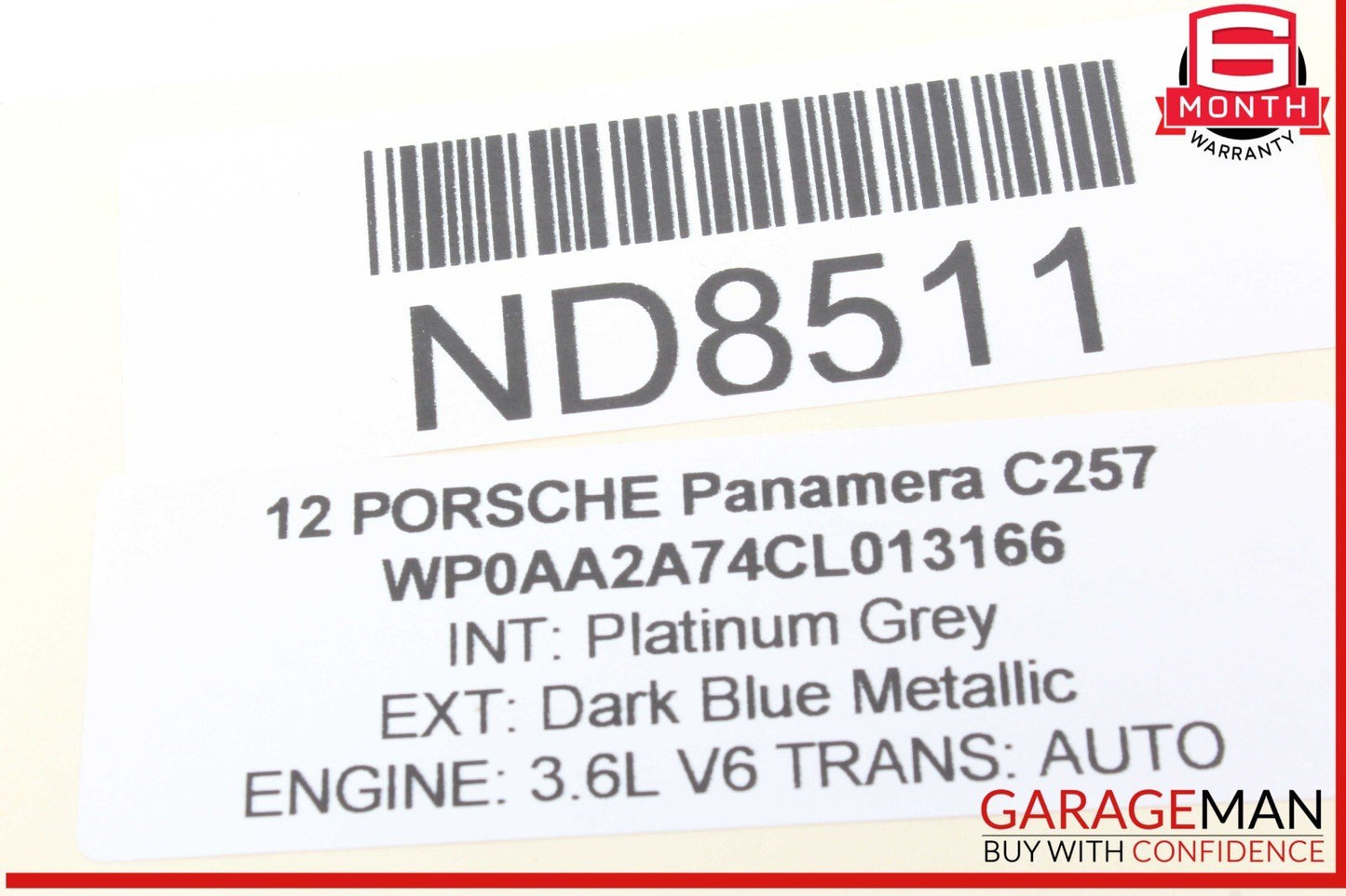 10-16 Porsche Panamera 970 Right Passenger Side Exterior Door Handle Blue OEM