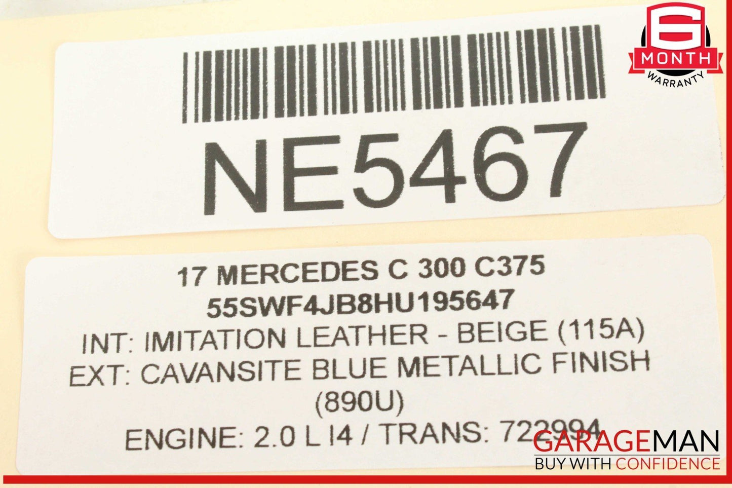 15-20 Mercedes W205 C300 Rear Right or Left Side Lower Rearward Control Arm OEM