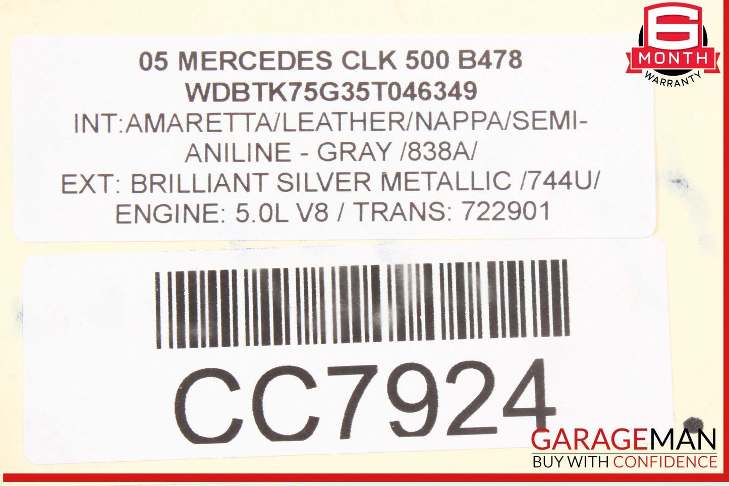05-09 Mercedes W209 CLK350 Power Steering Rack & Pinion Assembly RWD OEM