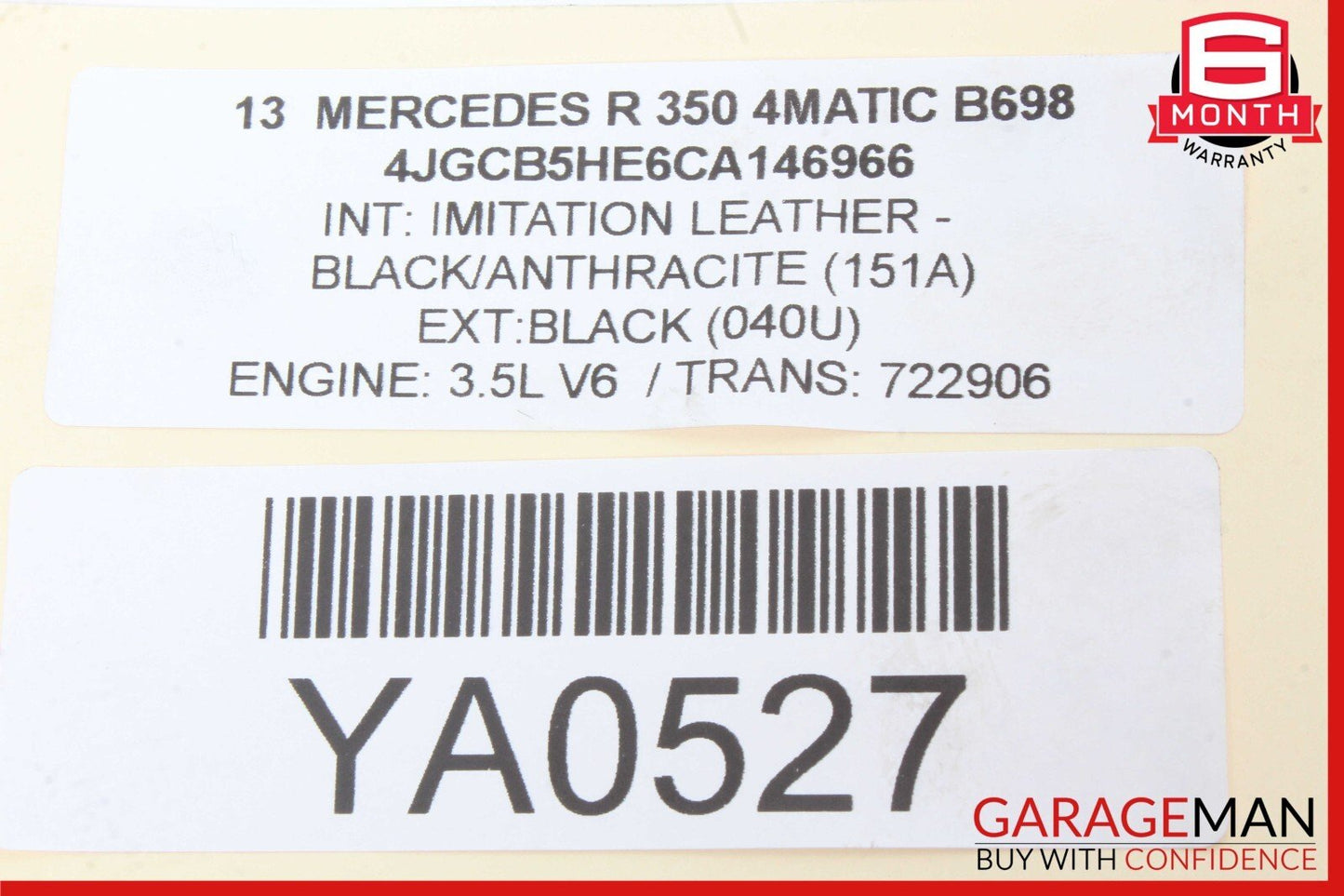 06-13 Mercedes W251 R350 Front Center Core Radiator Support Horn Bracket Assy