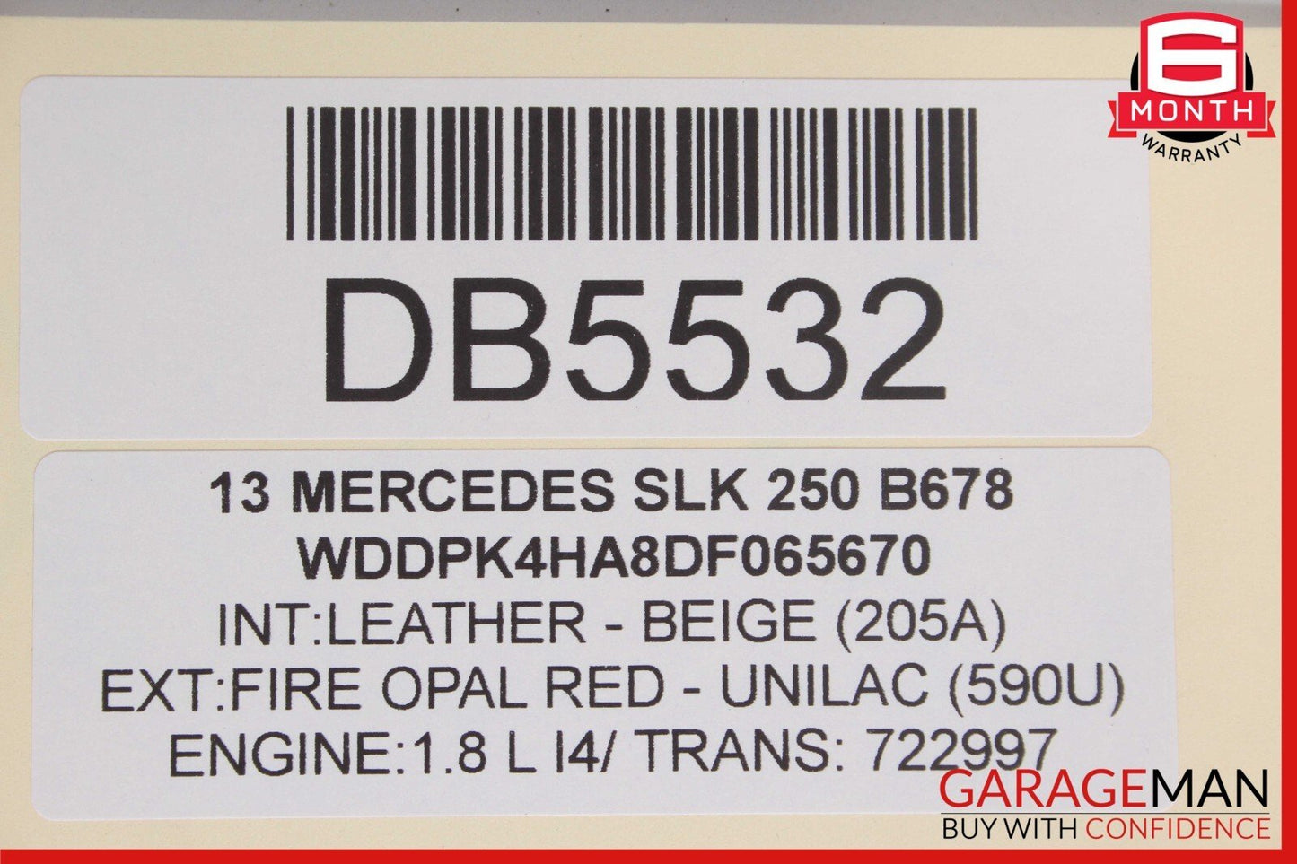 12-16 Mercedes R172 SLK250 Front Right Interior Door Panel Cover Trim Assy Beige