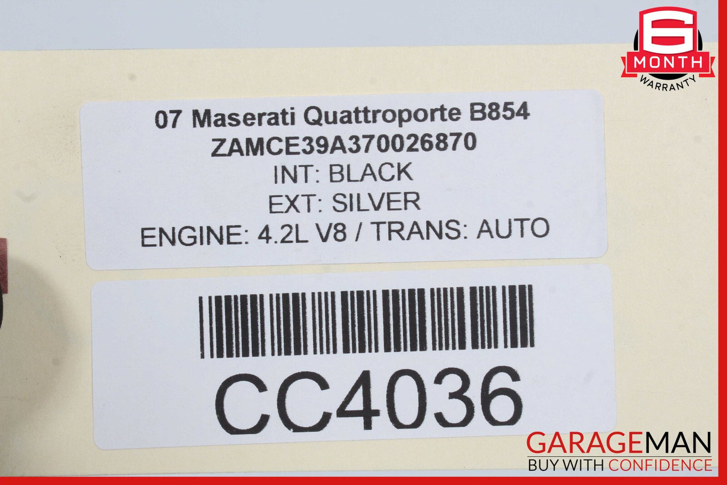 03-08 Maserati Quattroporte M139 Front Radiator Core Support OEM