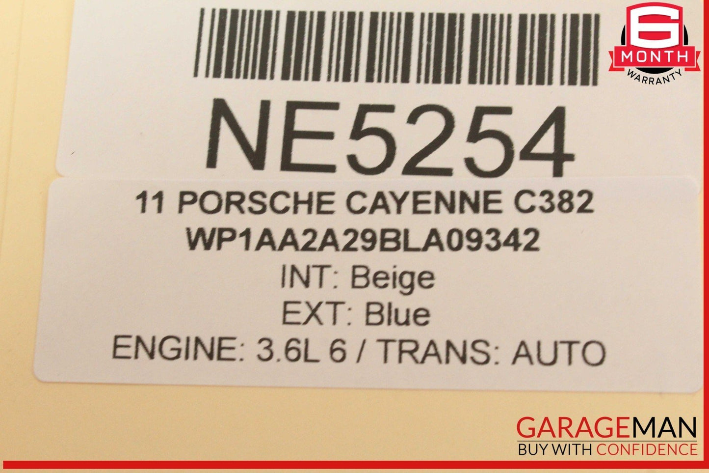 11-14 Porsche Cayenne 958 Front Left Driver Side Door Rear View Mirror Blue OEM