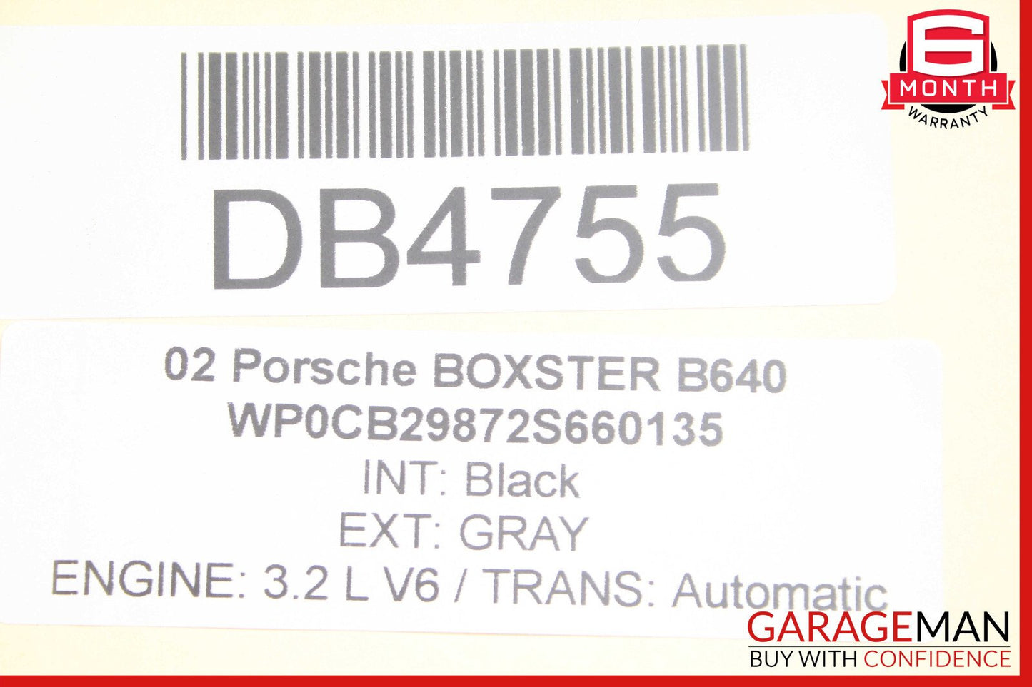 97-04 Porsche Boxster 986 Carrera 911 Front Right Complete Exterior Door Assy