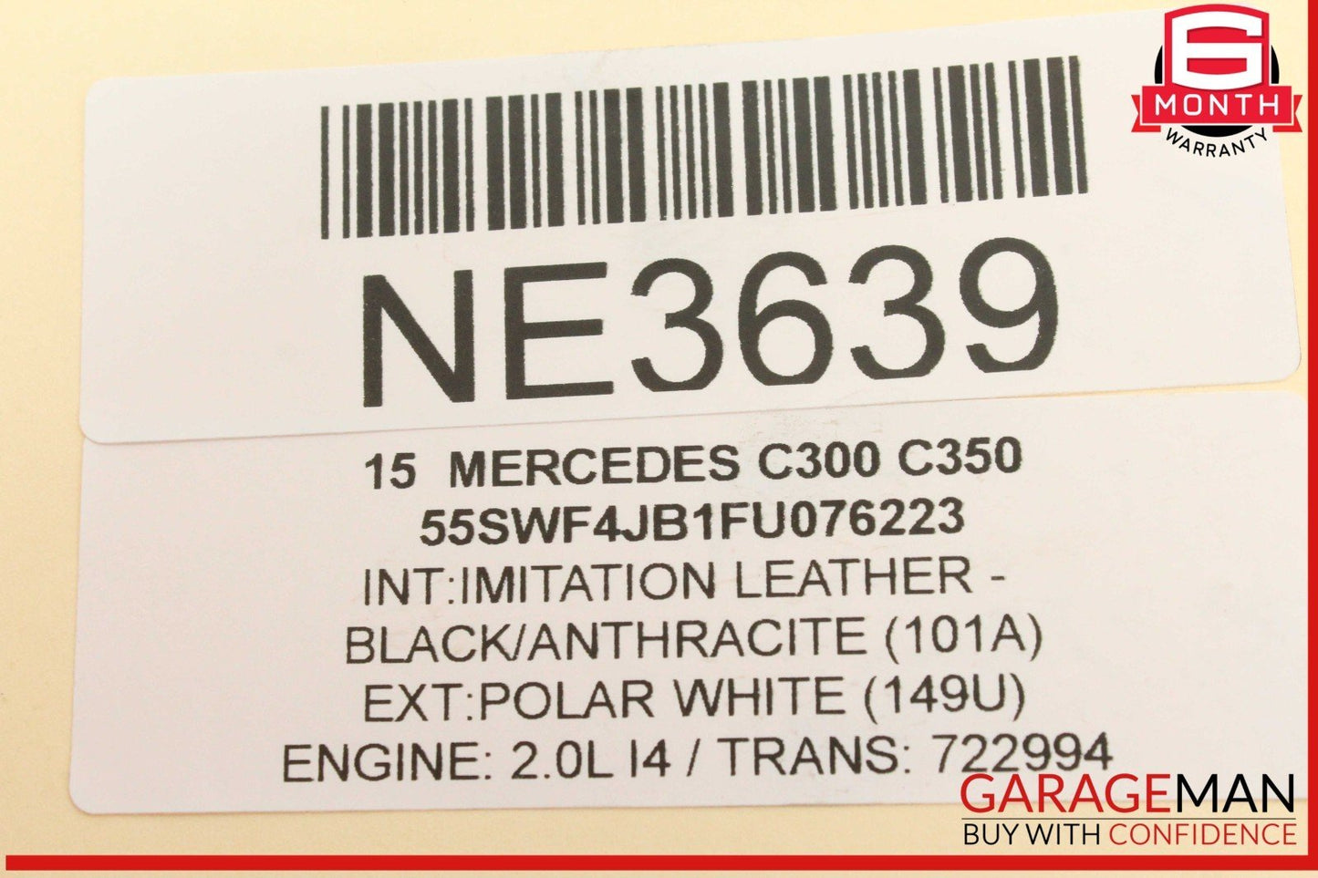 15-20 Mercedes W205 C300 Rear Right or Left Lower Rearward Control Arm OEM