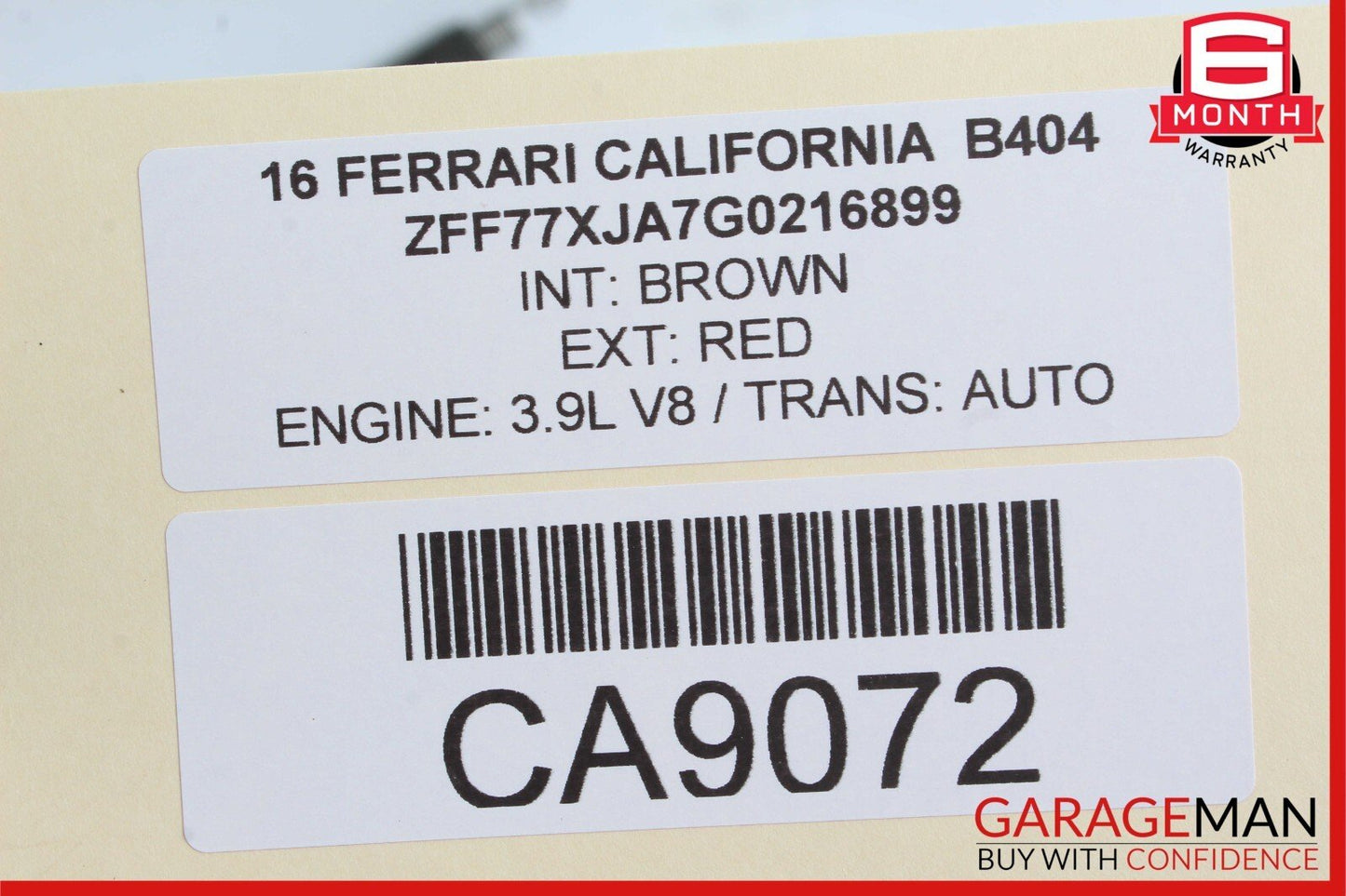 15-18 Ferrari California T Rear Left Side Upper Trim Cover Black