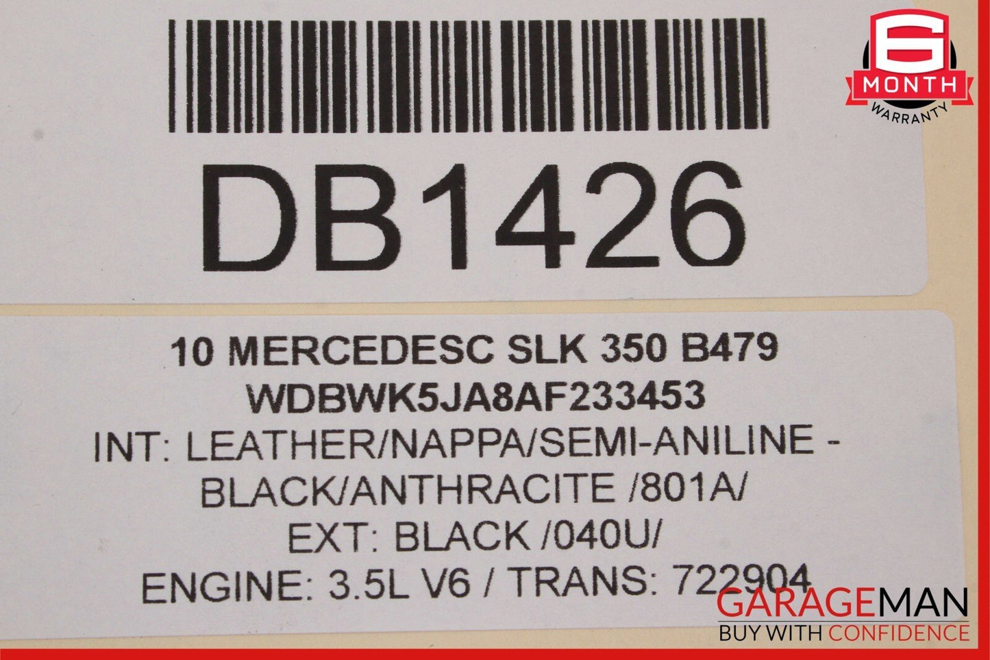 05-11 Mercedes R171 SLK300 SLK350 Front Right Side Interior Door Panel Cover OEM