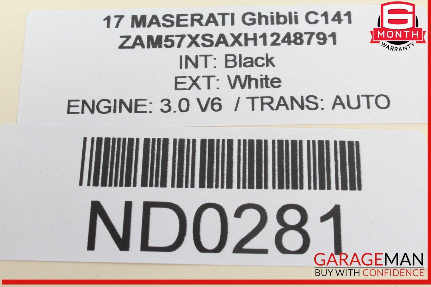 14-17 Maserati Ghibli Quattroporte Dash Glove Box Storage Compartment Black OEM