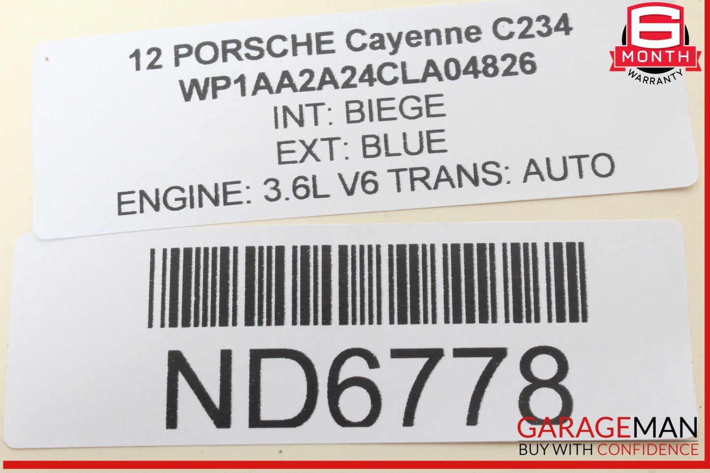 11-18 Porsche Cayenne 958 Front Left Driver Side Exterior Door Handle Blue OEM