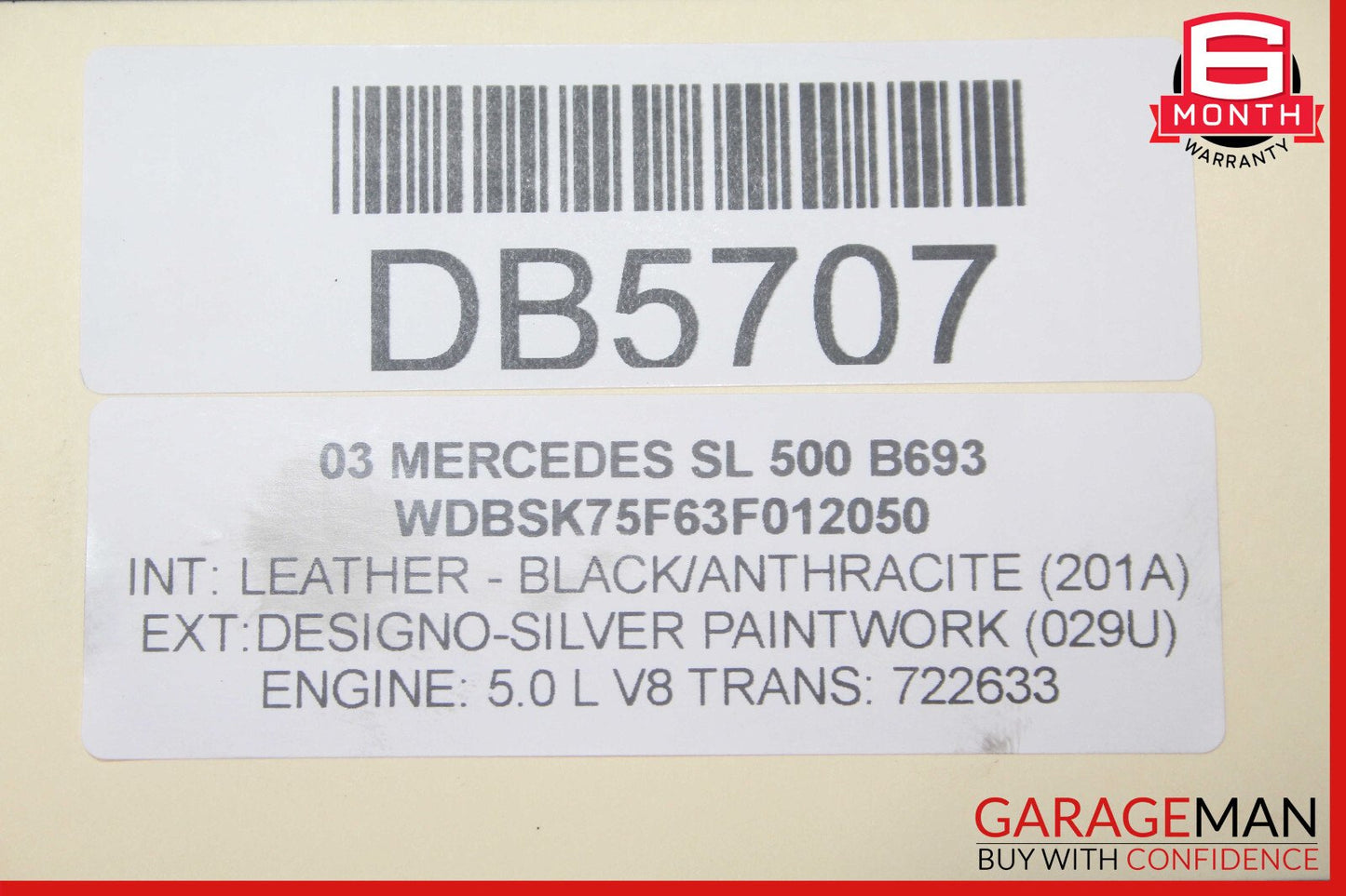 03-06 Mercedes R230 SL500 SL600 SL55 AMG Power Steering Rack And Pinion OEM