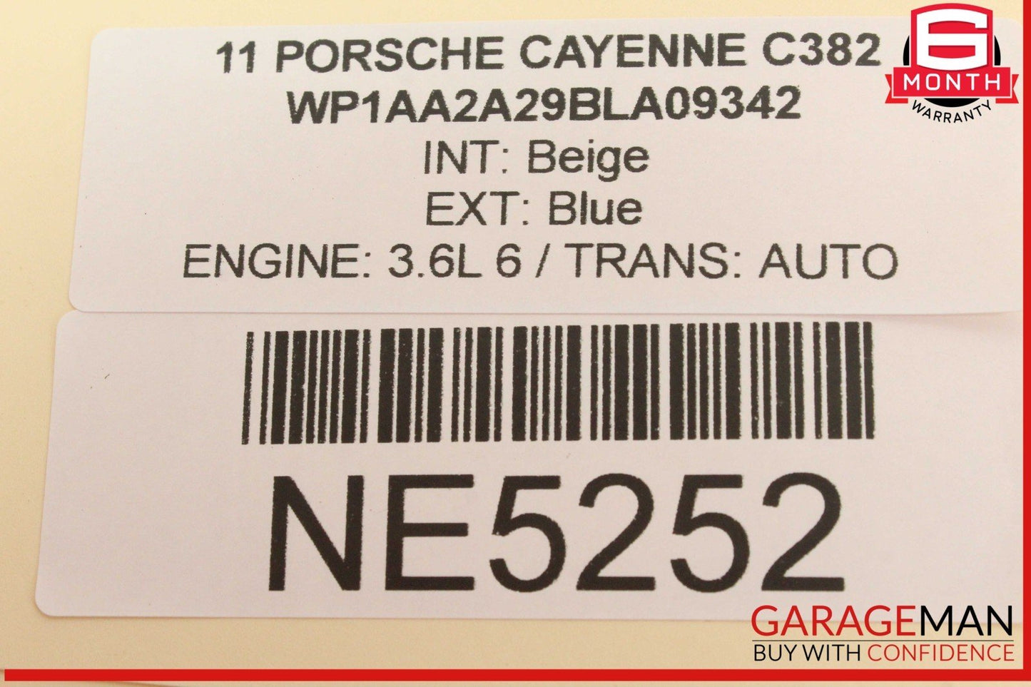 11-18 Porsche Cayenne 958 Right Passenger Side Roof Curtain Air Bag Airbag OEM
