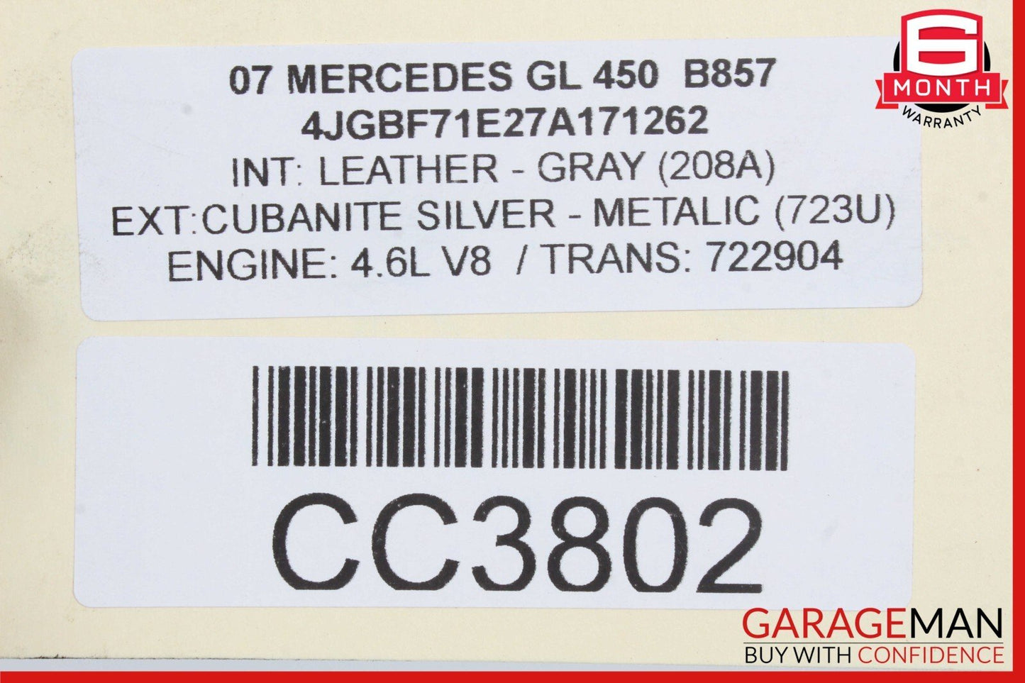 07-12 Mercedes X164 GL450 ML550 7G Automatic Transmission 722.904 AWD OEM 170k