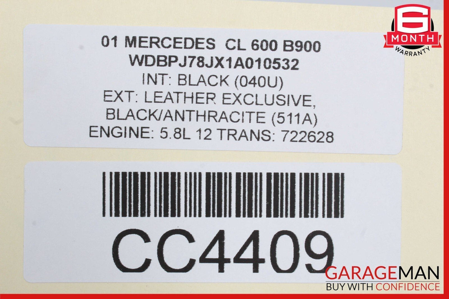 00-06 Mercedes W215 CL500 C600 CL55 AMG Front Hood Bonnet Cover Panel Assembly OEM