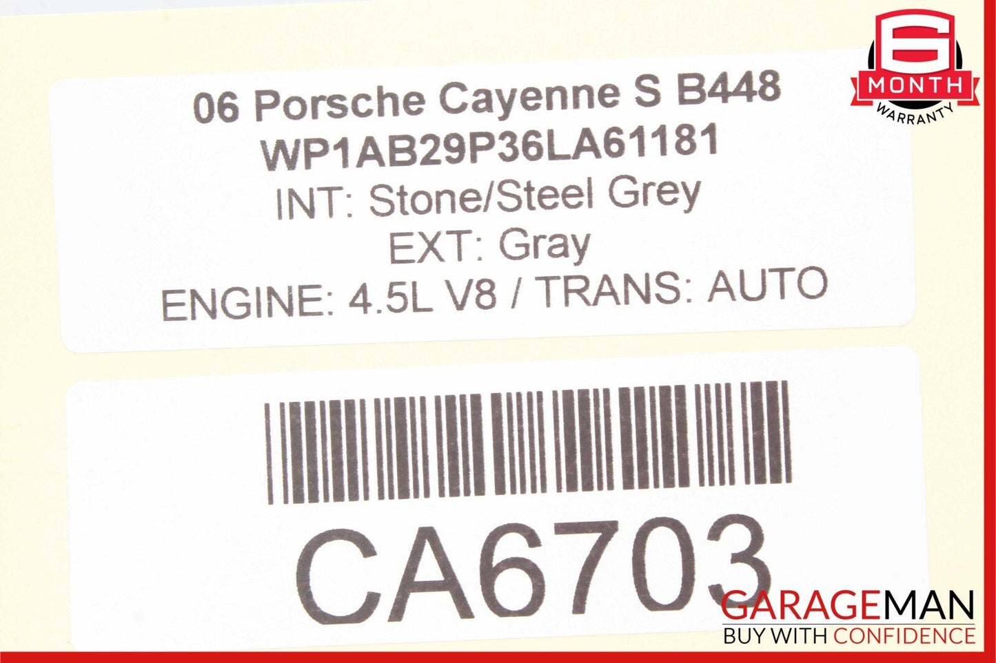 03-10 Porsche Cayenne S 955 957 Rear Left Side Door Lock Latch Actuator OEM