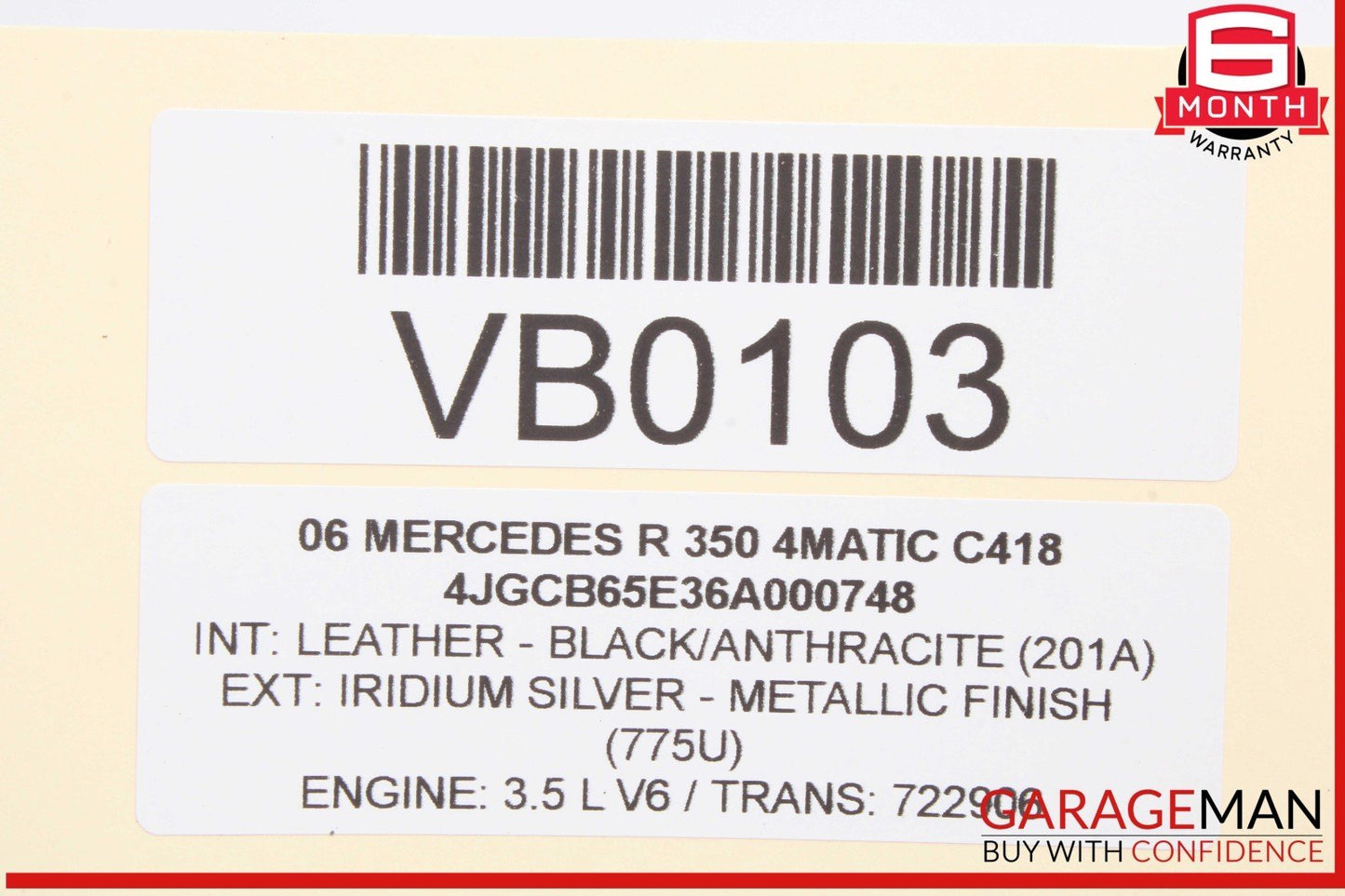 06-10 Mercedes W251 R350 4MATIC Front Left Side Door Rear View Mirror Silver OEM