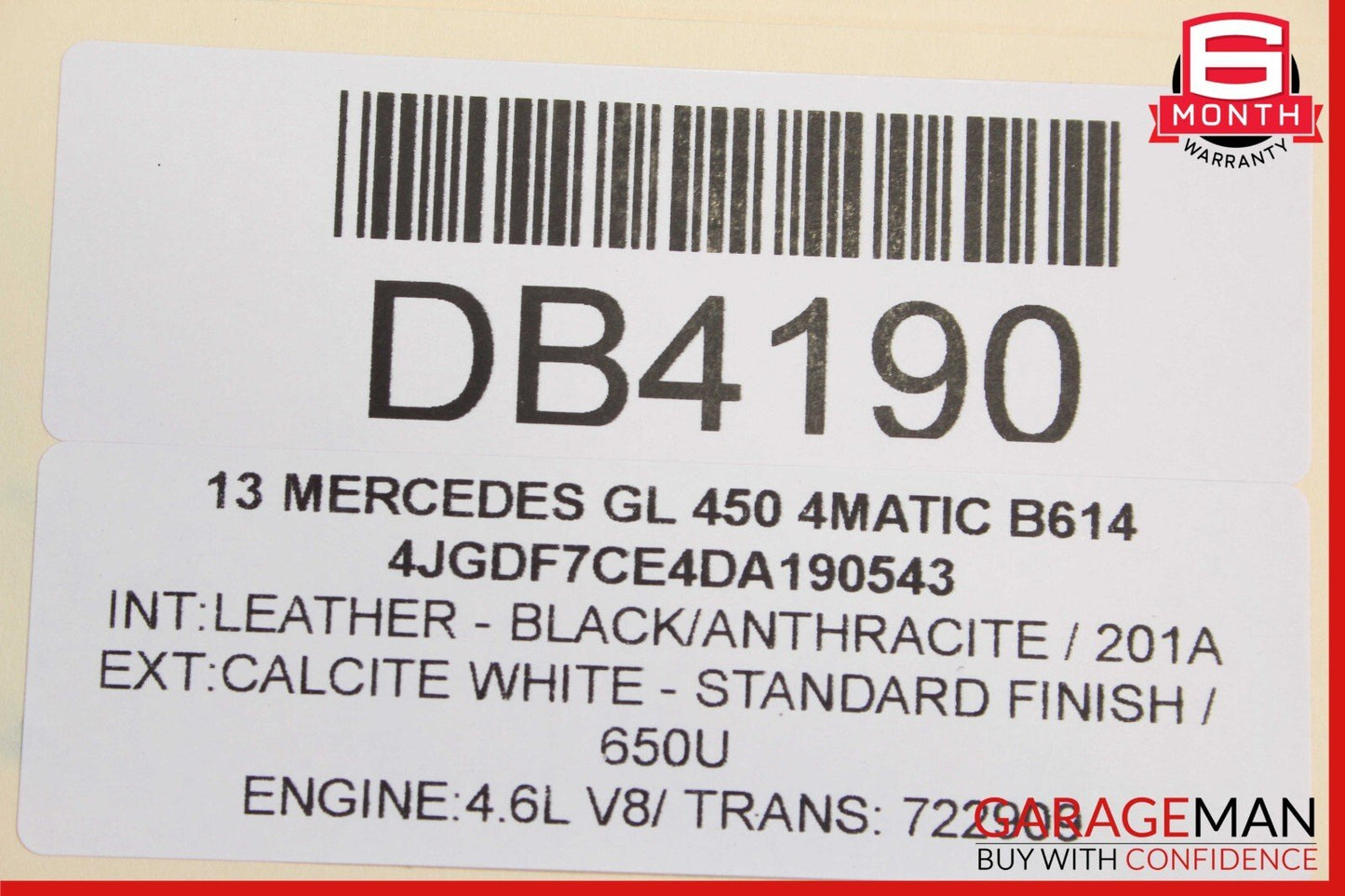 13-16 Mercedes X166 GL450 GL550 Rear Left Trunk Quarter Trim Cover Panel Black