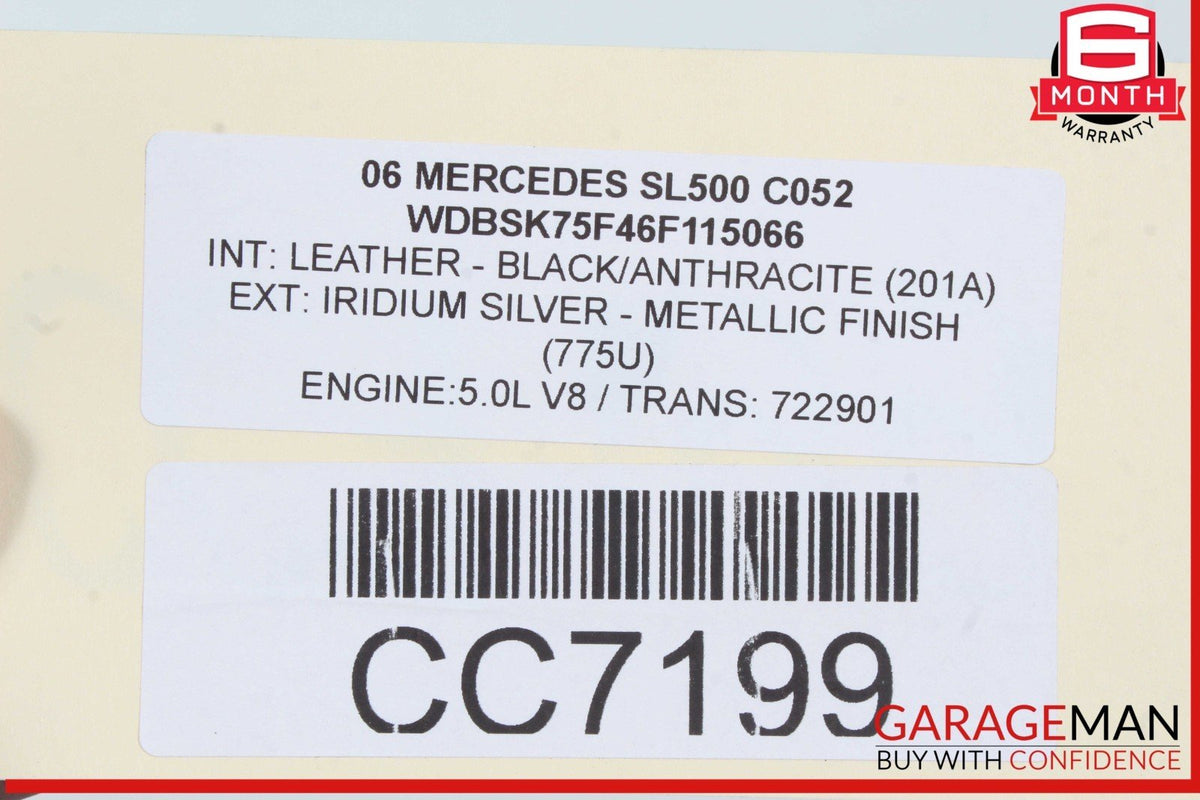 03-08 Mercedes R230 SL500 SL550 Front Bumper Reinforcement Impact Bar OEM