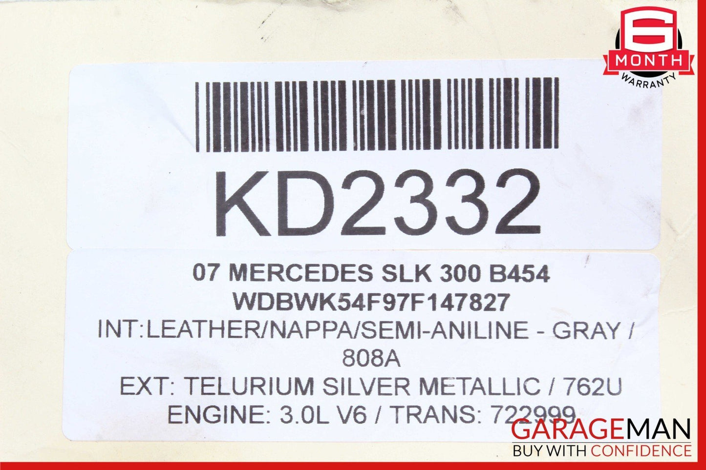 05-11 Mercedes R171 SLK350 SLK55 AMG Front Left Door Window Regulator Motor