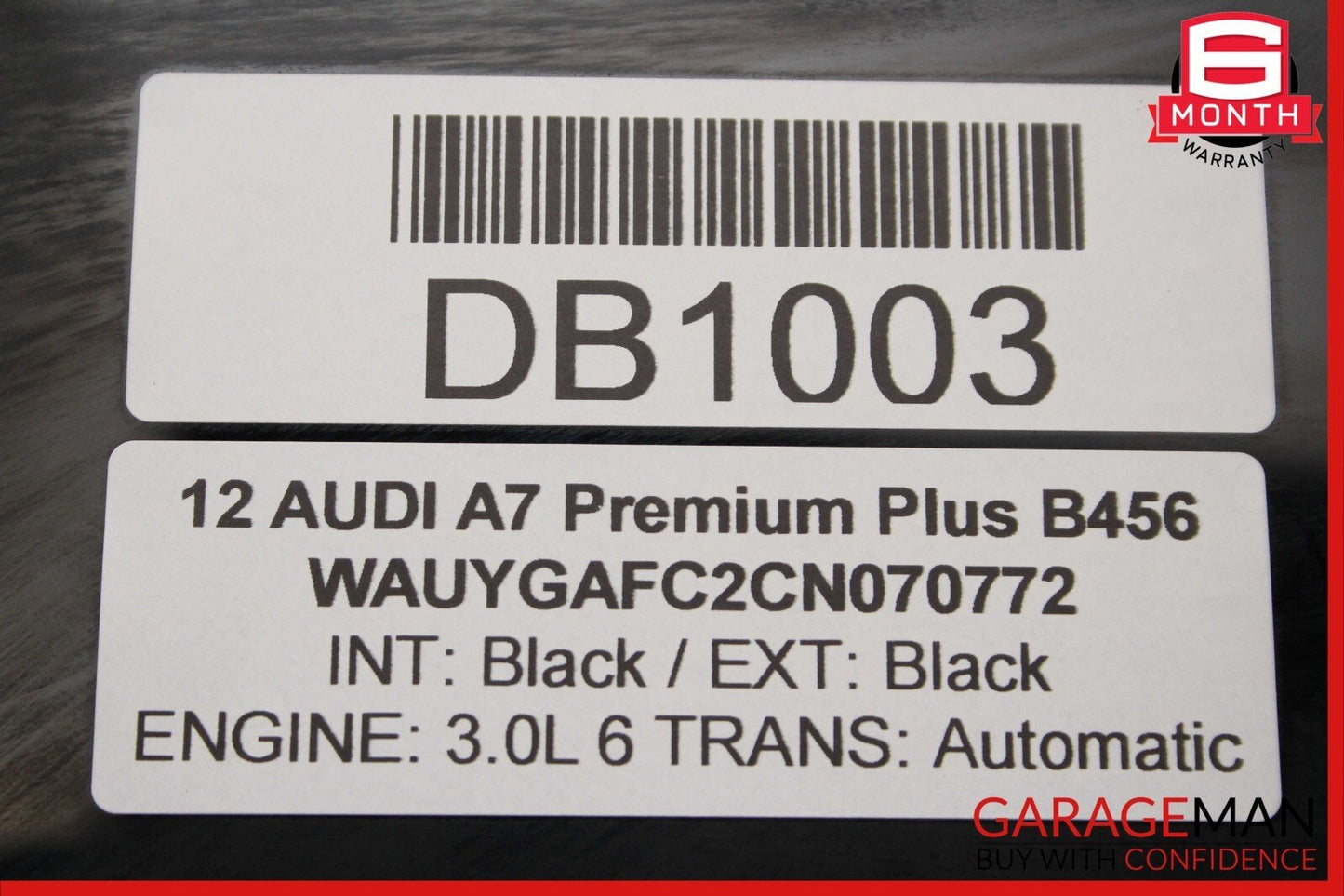 12-15 Audi A7 Quattro Top Upper Sunroof Sun Moon Roof Window Glass