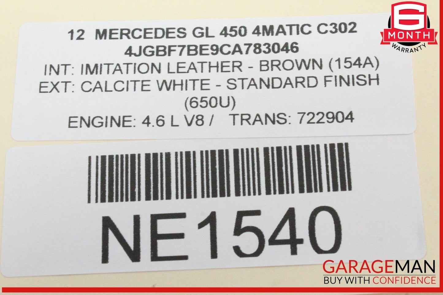 06-12 Mercedes X164 GL450 4MATIC Front Right Day Time Running Lamp Fog Light OEM