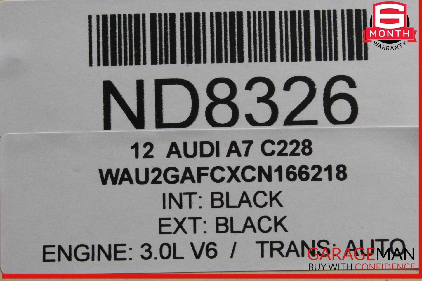 12-18 Audi A7 S7 RS7 Front Right Passenger Side Fender Shell Panel Black OEM