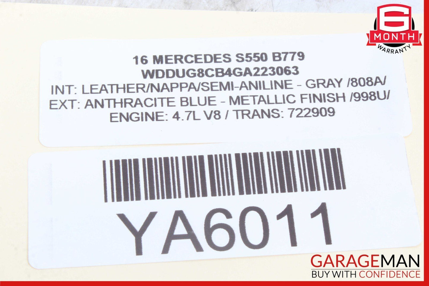 14-17 Mercedes W222 S550 S63 AMG Brake Booster Master Cylinder 2224300330 OEM
