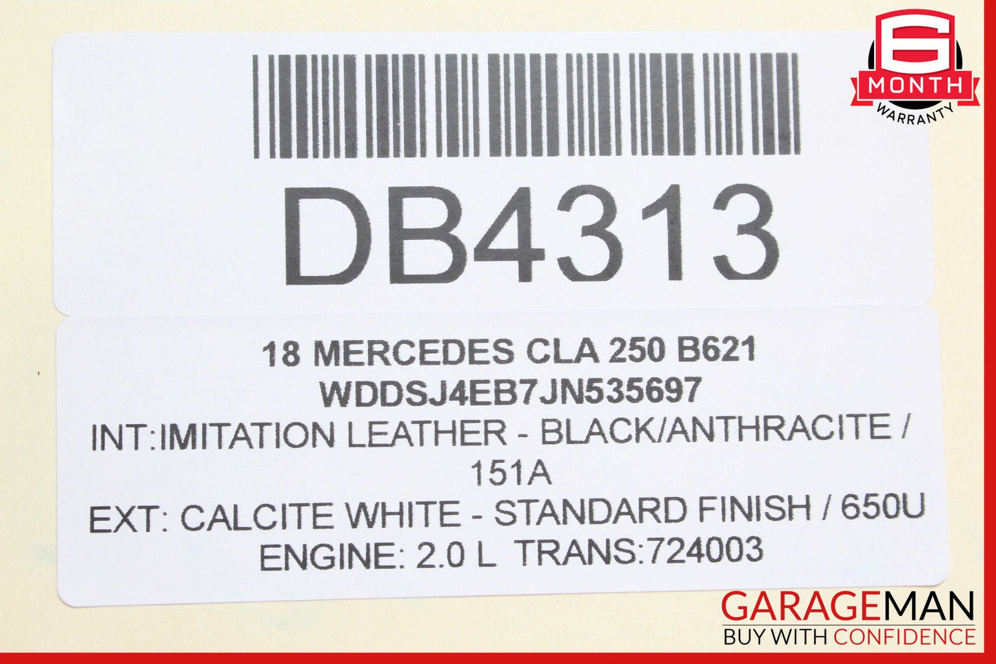 14-18 Mercedes W117 CLA250 Rear Left Interior Door Trim Panel Cover Assembly OEM