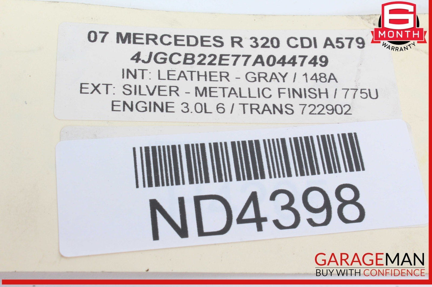 06-13 Mercedes W251 R320 GL450 Front Right Passenger Side Seat Belt Buckle OEM