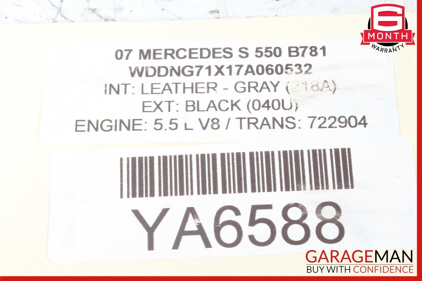 07-09 Mercedes W221 S550 S63 CL550 Brake Booster Master Cylinder 2214300430 OEM
