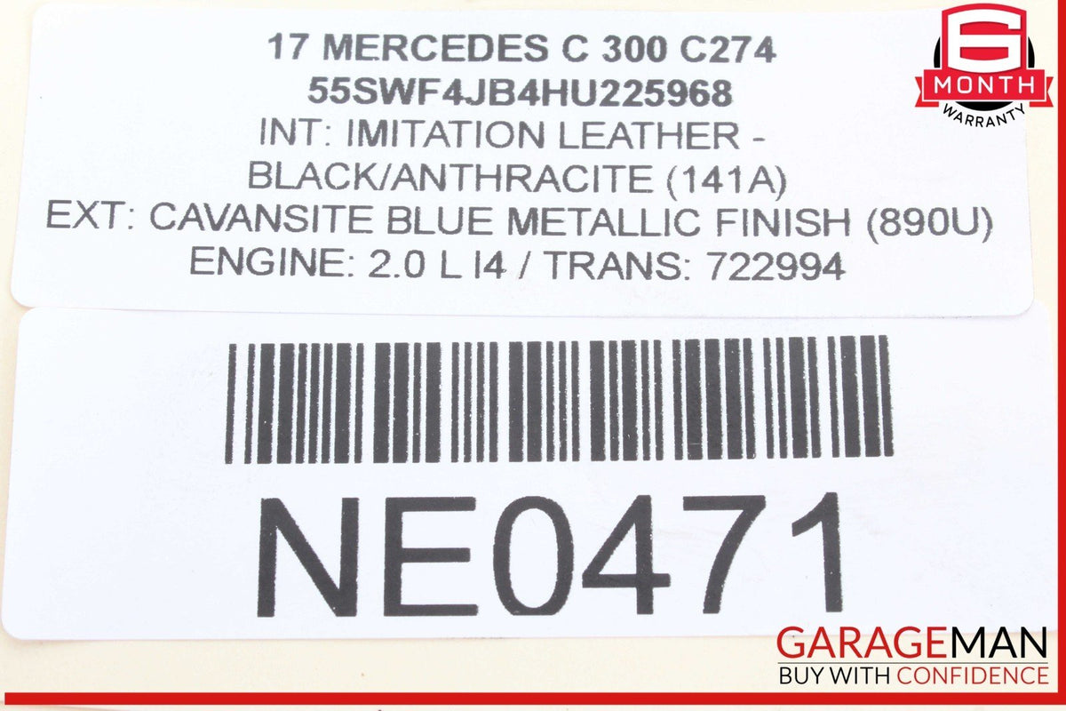 15-20 Mercedes W205 C300 C400 Windshield Washer Fluid Reservoir Bottle Tank OEM