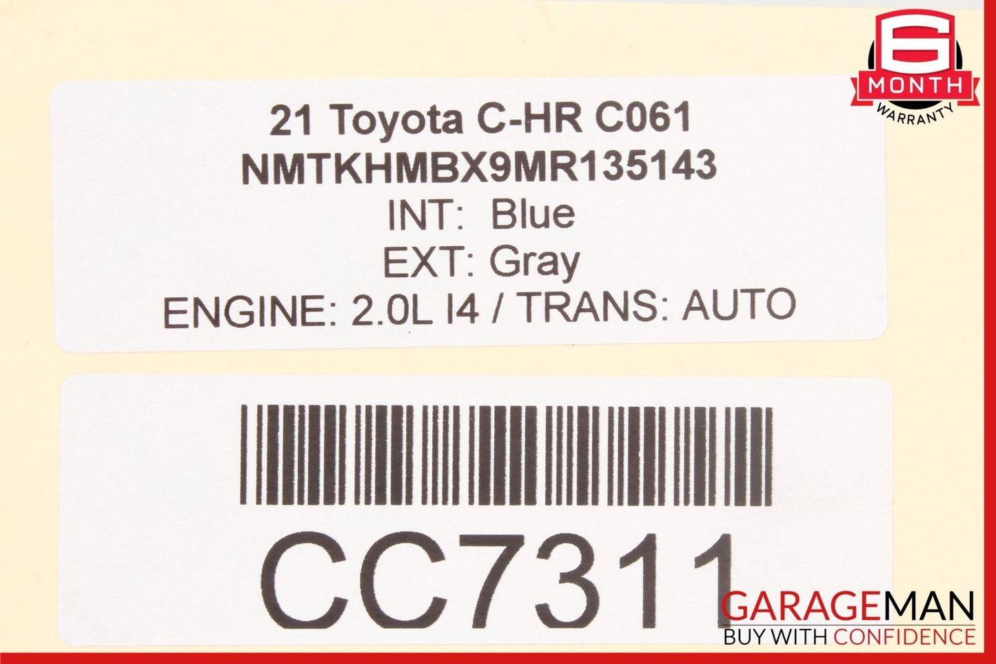 18-22 Toyota CH-R Rear Bumper Reinforcement Bar 52171F4030 OEM