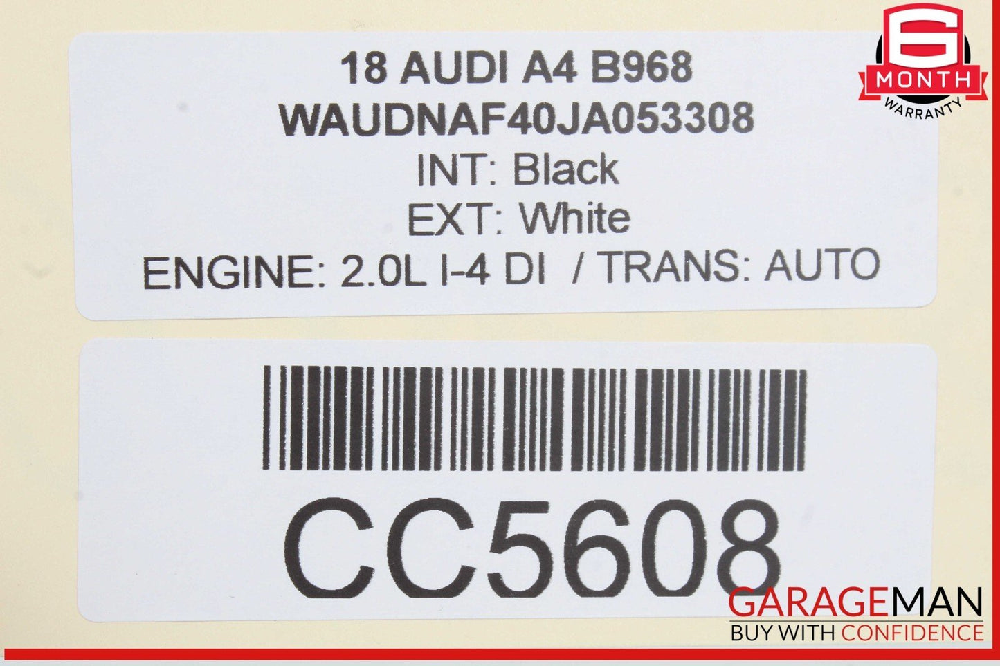 17-19 Audi A4 Rear Left Driver Side Interior Door Panel Trim OEM